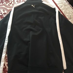 Black Puma Zip-Up thin jacket, Youth XL